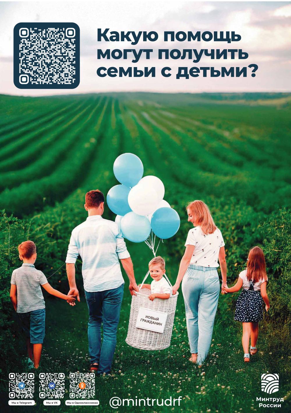 Действующие меры социальной поддержки семей с детьми
